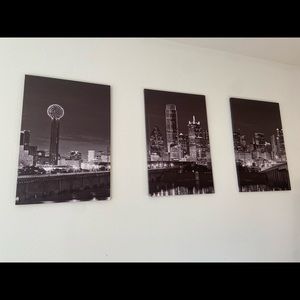 Dallas skyline wall pictures (3)